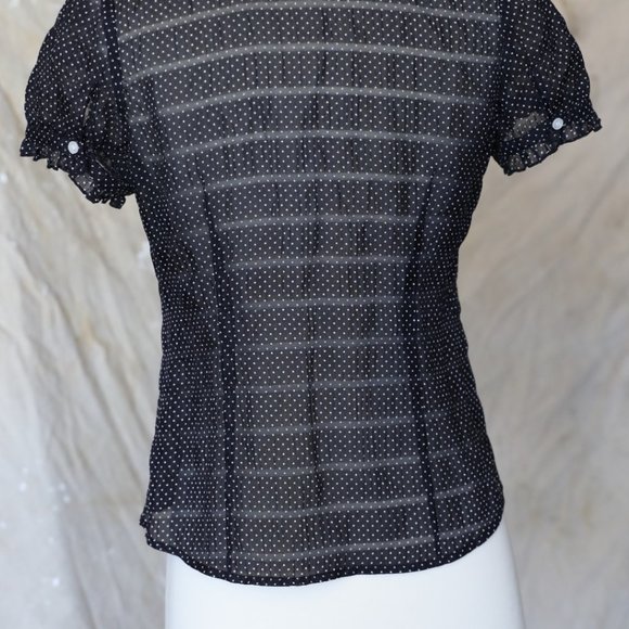 Ann Taylor Loft black with petite polka dots 4P - Picture 6 of 7